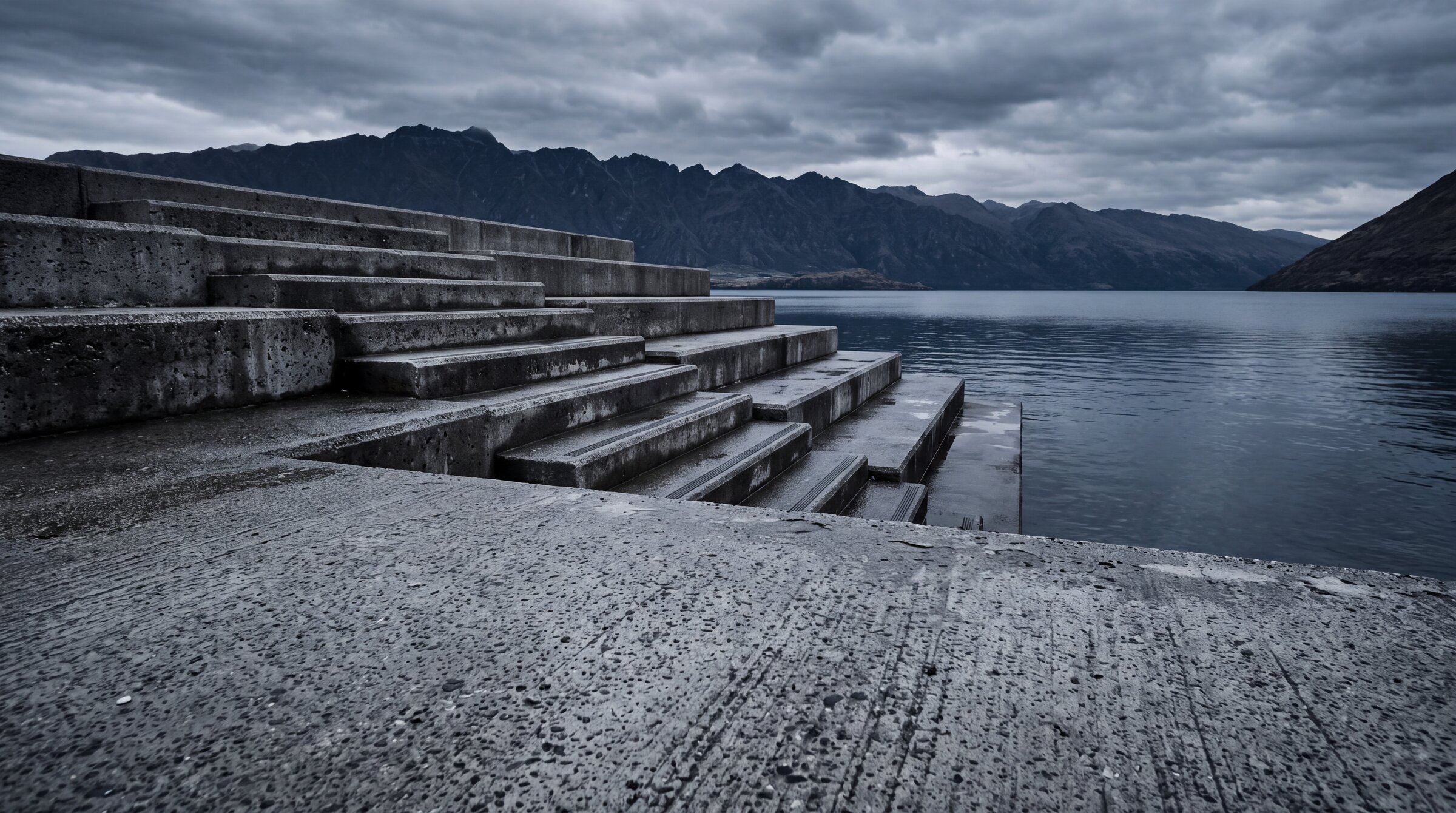 Bush hammered texture, TextureSafe concrete at Taupo Lakefront, Taupo
